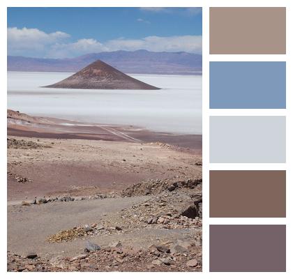 Argentina Desert Salt Flat Cone Image